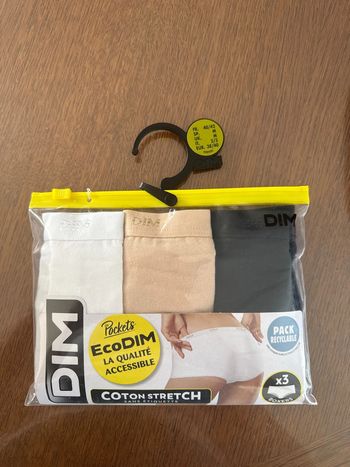 💫 Lot de 3 boxers DIM femme taille 40/42 - Neufs