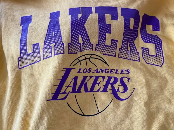 🏀 Sweat à Capuche Lakers Jaune – Taille S – LeBron James #6 – Collector & Parfait État - photo numéro 5