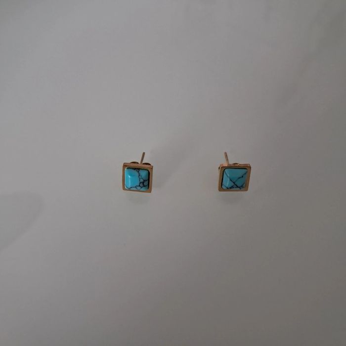 Parure maille serpent doré et turquoise - photo numéro 8