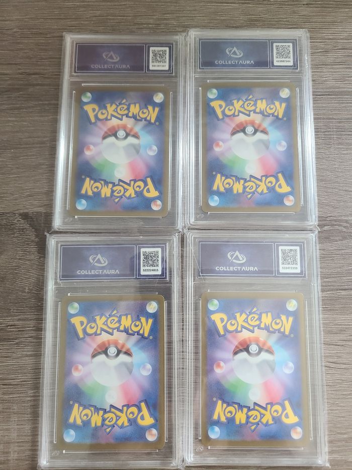 Lot de 4 carte pokémon eeveelution gradé Collect Aura 9 9,5 - photo numéro 2