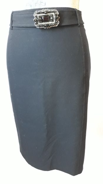 Faby27800 Jupe femme droite, noire, T 42