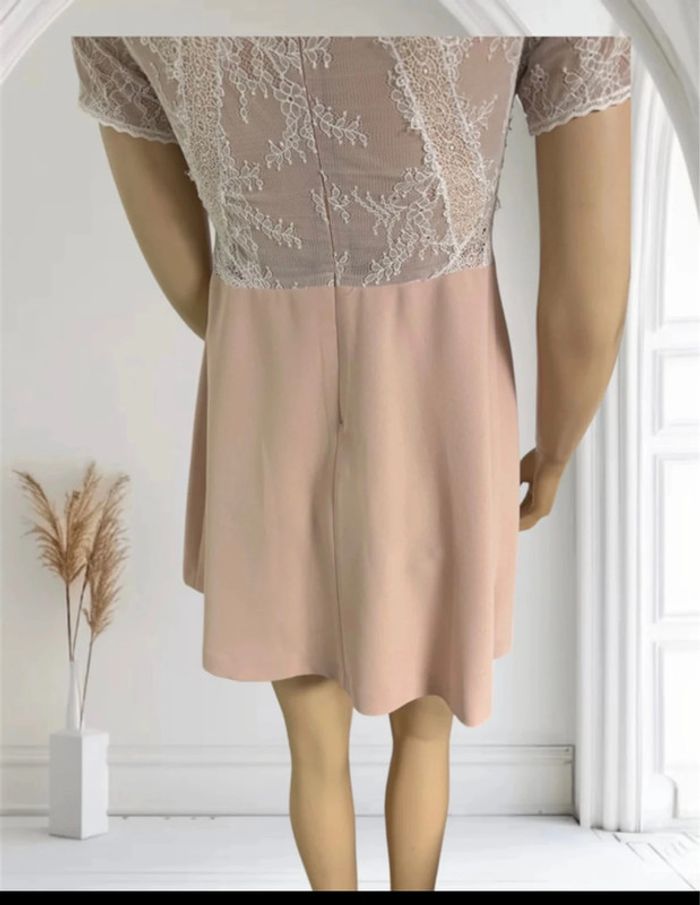 Robe The Kooples neuve XS rose pâle dentelle blanche - photo numéro 10