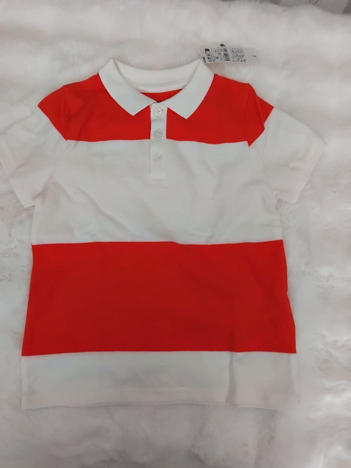 Polo garçon rayures neuf avec étiquettes, kiabi, 8 ans