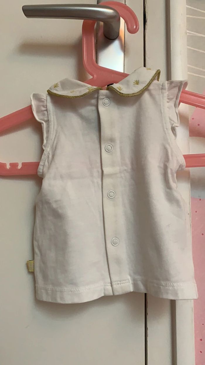 Tee-shirt MC Sergent Major Crème et Jaune 1M - photo numéro 5