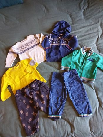 Lot garçon composé de 3 ensembles taille 9 mois hiver