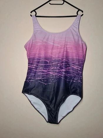 Maillot de bain rose/violet et noir 2XL
