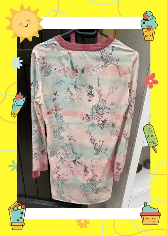 Tunique rose verte smash S robe longue - photo numéro 3