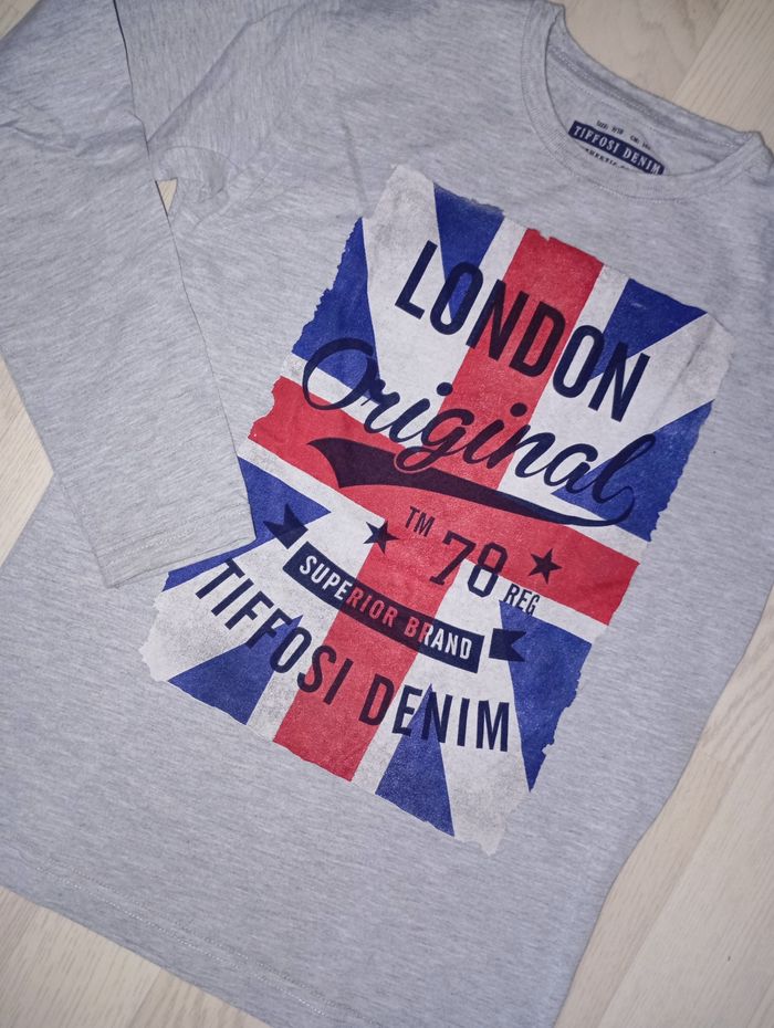 Tee-shirt gris chiné clair motif Londres Tiffosi Denim 
T. 9-10 cm - photo numéro 2