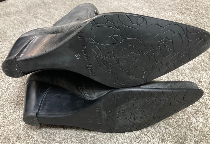 Bottines cuir talons compensés - photo numéro 5