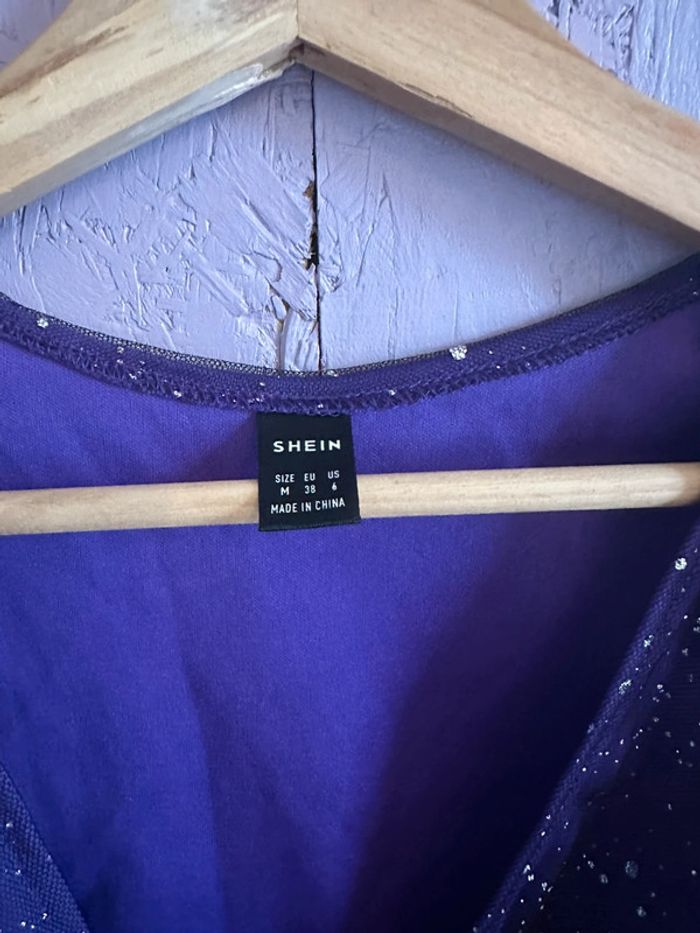 Robe scintillante violette Shein - photo numéro 2