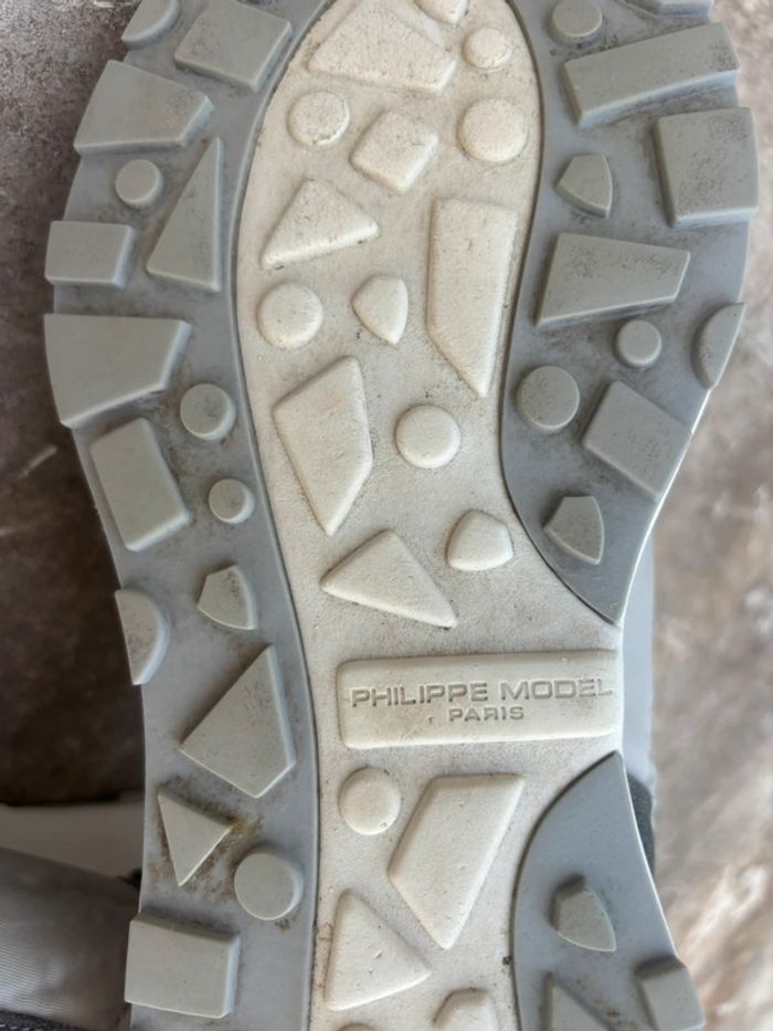 Baskets Philipp model Antibes Grises Vert altu W004 taille 41 - photo numéro 8