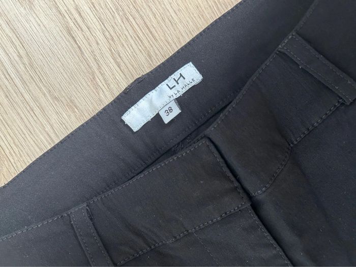 Ensemble femme pantacourt noir et top pelplum manches 3/4 bordeaux - photo numéro 11