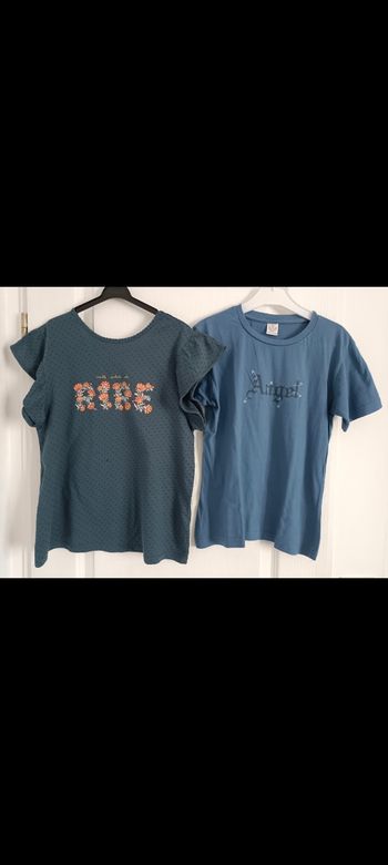 Lot de 2 tee-shirts fille en 14 ans