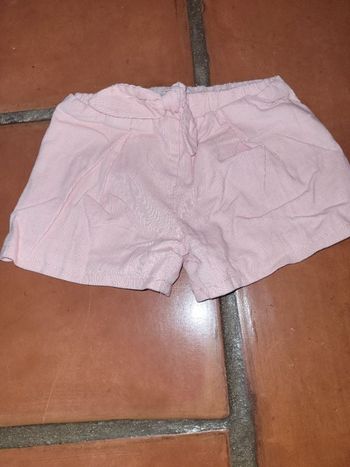 Short en.velours bébé fille