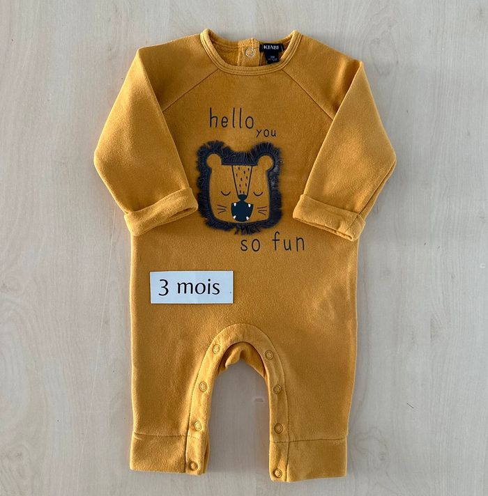 Pyjama combi sans pied Kiabi 3 mois