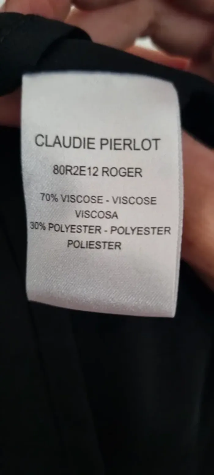 Robe noire courte claudie pierlot noeud 38 - photo numéro 8