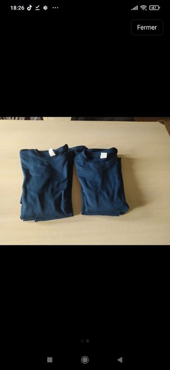 Lot de deux ensemble vêtements thermique