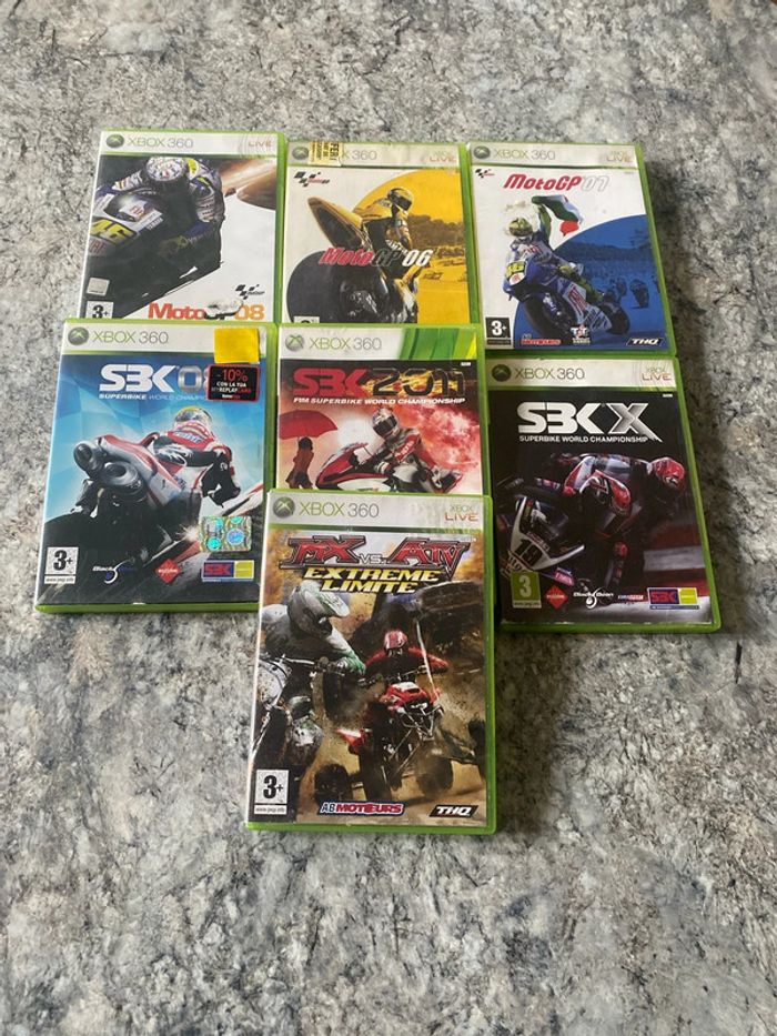 Lot 7 jeux moto Xbox 360