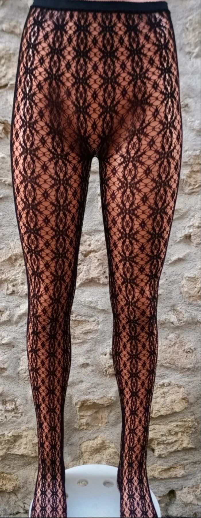 Collant résille motif fantaisie - photo numéro 2