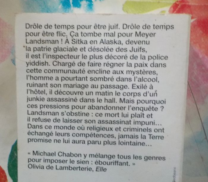 Le club des policiers yiddish de Michael Chabon Ed. 10/18 - photo numéro 2
