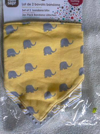 Lot de 2 bavoirs bandana