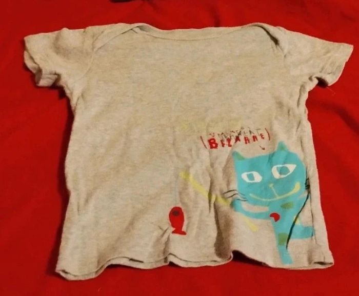 Tee shirt motif chat qui pêche - photo numéro 2