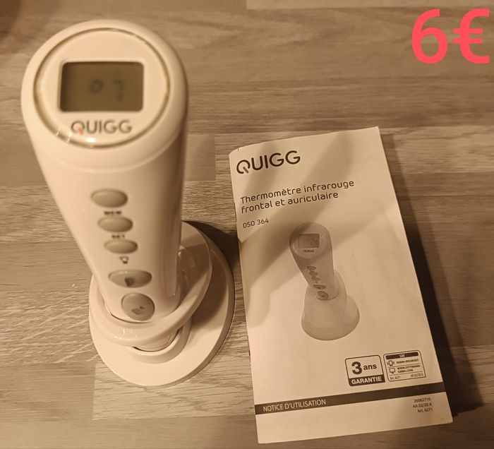 Thermomètre infrarouge frontale et auriculaire
A pile