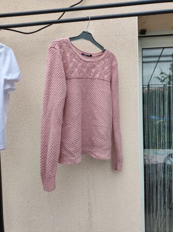 Petit pull en maille et dentelle L