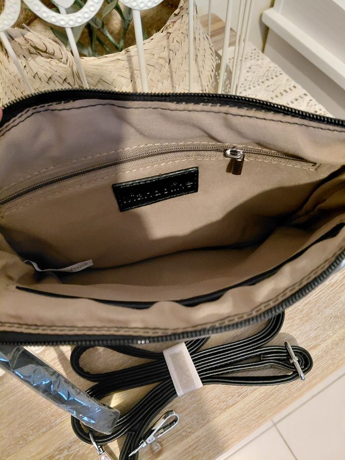 Sacoche matelassé doudoune taupe métallisé - photo numéro 5