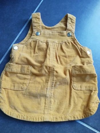 Robe velours moutarde