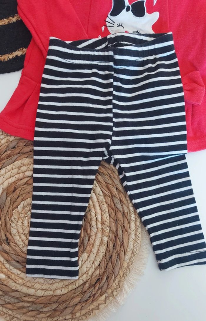 Ensemble bébé fille pull léger pull fin legging chat mi saison printemps été automne hiver - photo numéro 6
