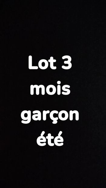 Lot 3mois été