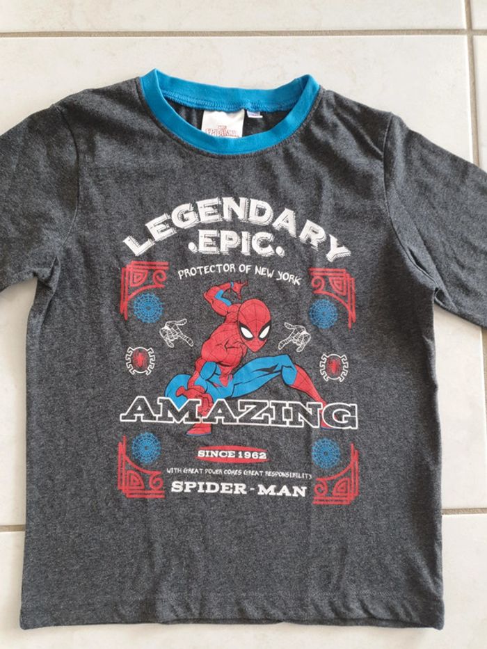 T-shirt ML garçon Spiderman 8 ans V3 - photo numéro 3