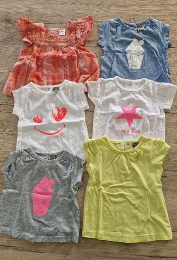 Lot tee shirt manches courtes 3 mois