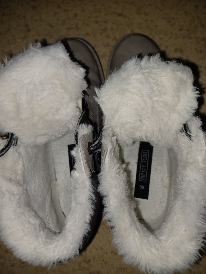 Chaussures montantes femme grise fourrées Pointure 38 - photo numéro 3