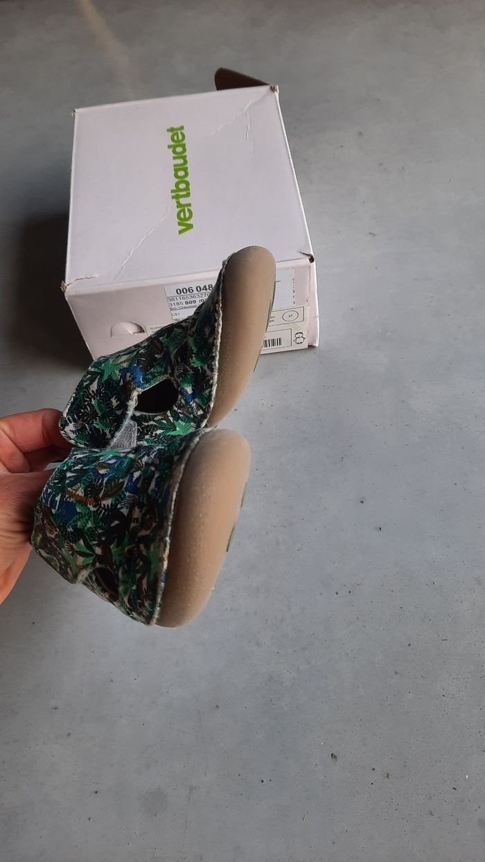 Chaussons pattes de chat vertbaudet 27 garcon mixte souples #presquepiednu - photo numéro 3