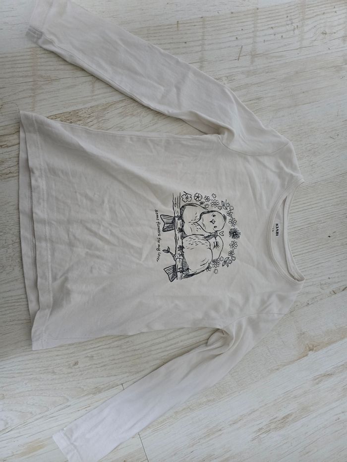 T-shirt manche longue motif oiseaux - photo numéro 1