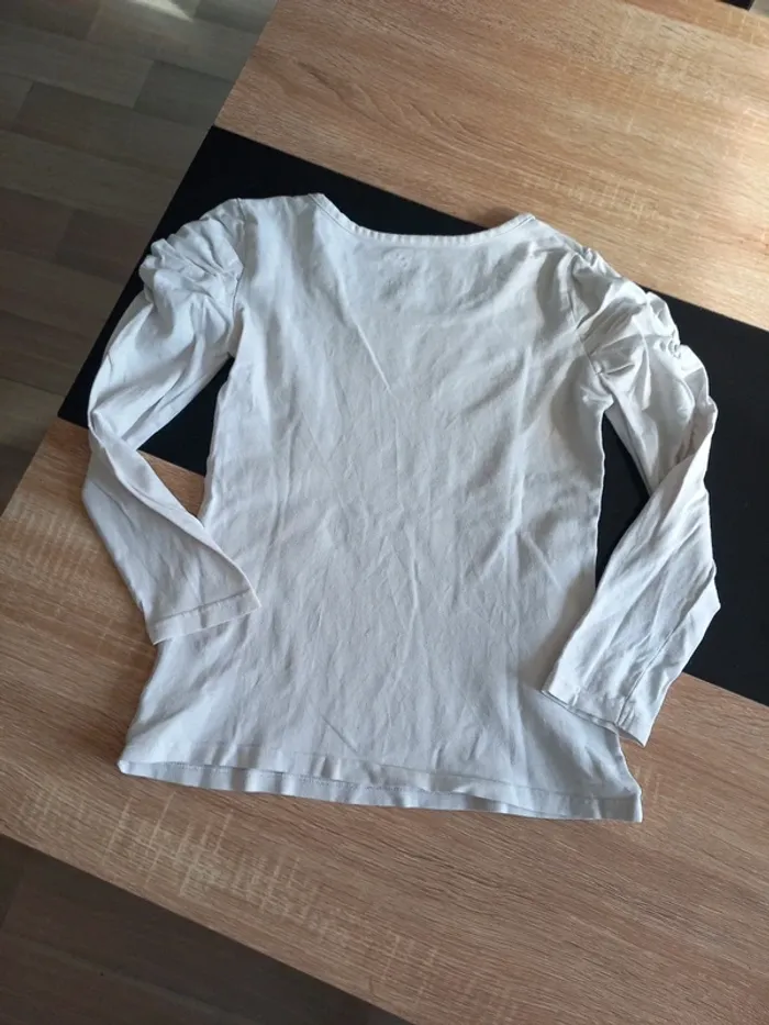 Tee-shirt manches longues blanc 12/14 ans - photo numéro 4