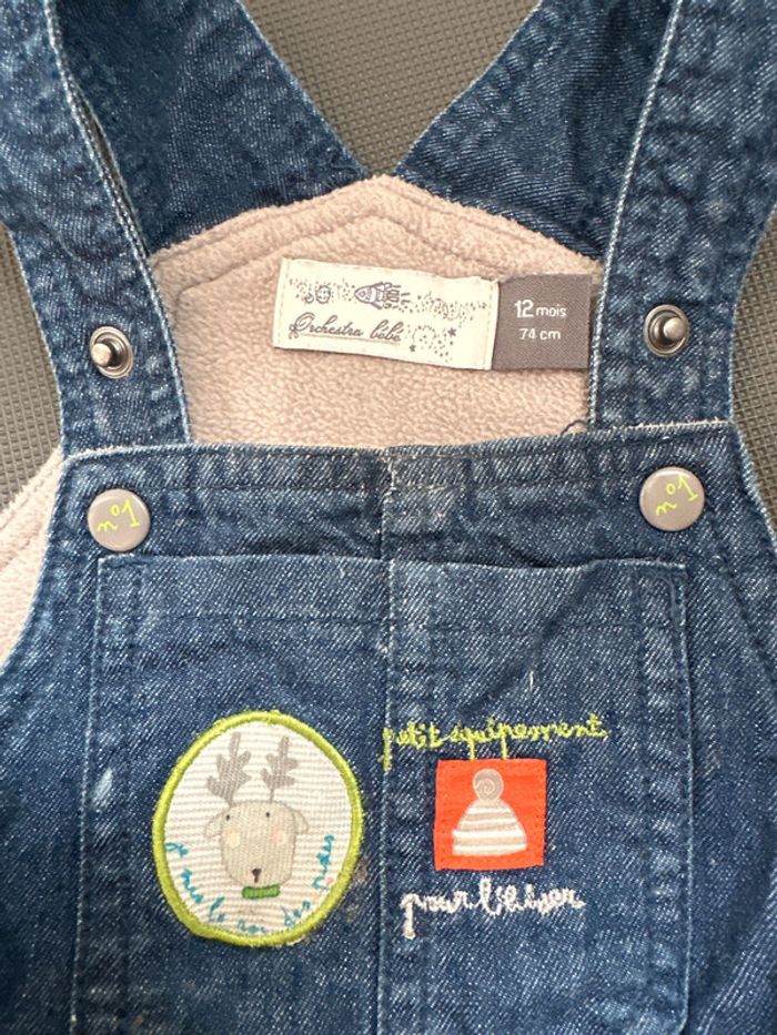 Salopette chaud bébé garçon 12 mois/74cm - photo numéro 3