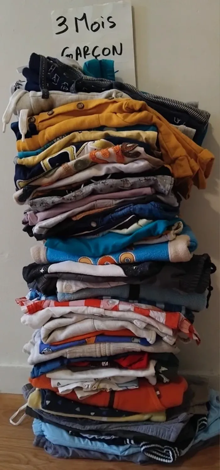 Gros lot vêtements 3 mois garçon +60 articles - photo numéro 2
