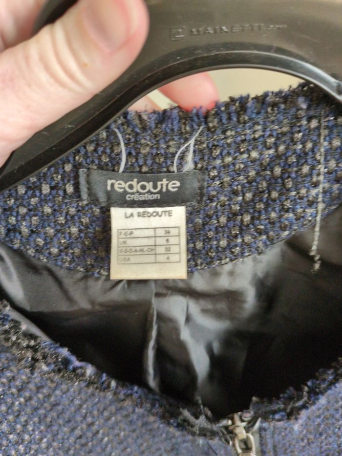 Veste tweed La redoute taille 34 bleu marine - photo numéro 4
