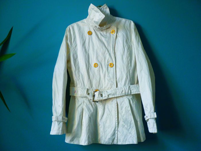 Manteau Trench Femme Pause Café 40 L veste blanc TBE - photo numéro 5