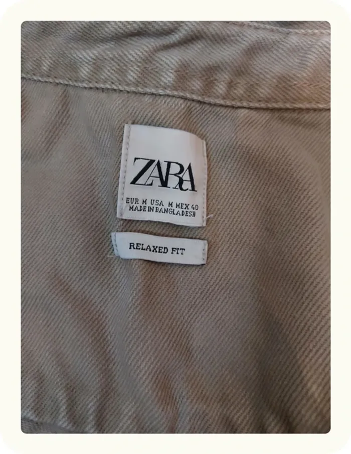 Chemise en jean homme Zara Taille M - photo numéro 8
