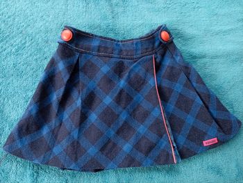 Jupe écossaise bleu Kenzo laine 6 ans