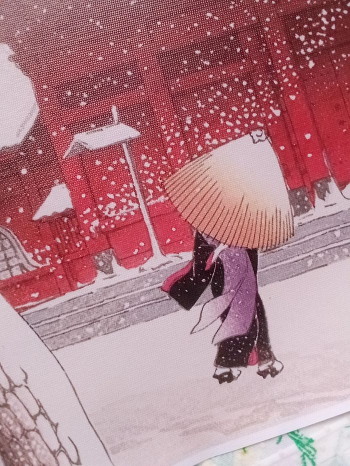 AFFICHE POSTER TOILE A3 JAPON HIVER NEIGE - photo numéro 4