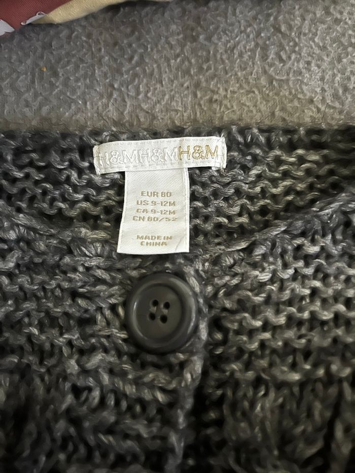 Cardigan gris foncé fille - photo numéro 2