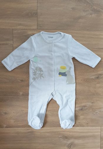 Pyjama bébé velours lapin, taille 9 mois, Vertbaudet