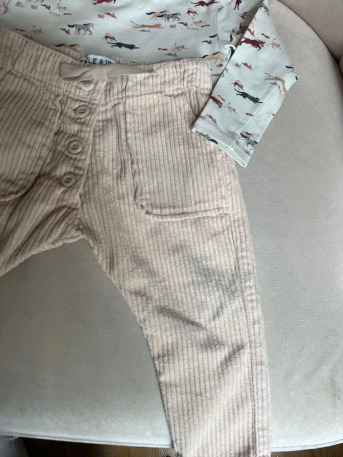 Ensemble pantalon velours grosses côtes et t-shirt 18 mois - Émile et Ida - photo numéro 4