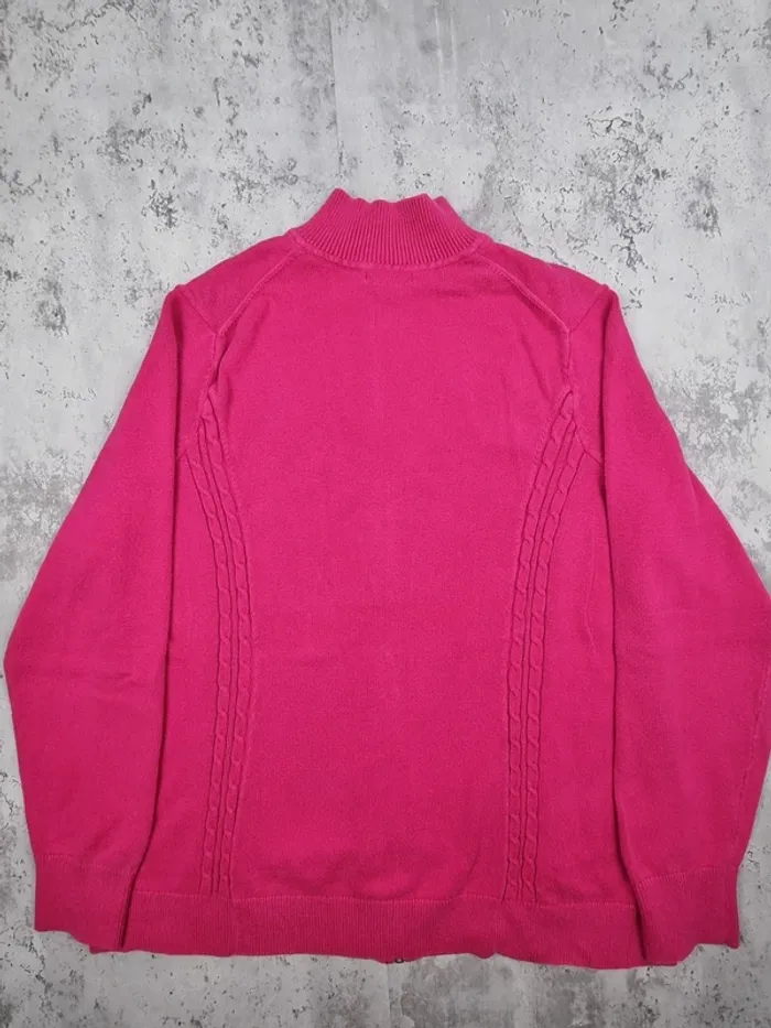 Veste zippée rose Tommy Hilfiger – Taille XL Femme (mesures en photos) - photo numéro 4