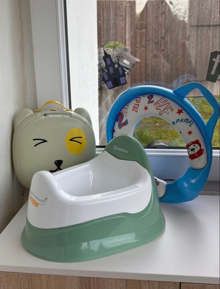 Lot pour l’apprentissage de la propreté - pot badabulle - pot de transport - réducteur pour toilette